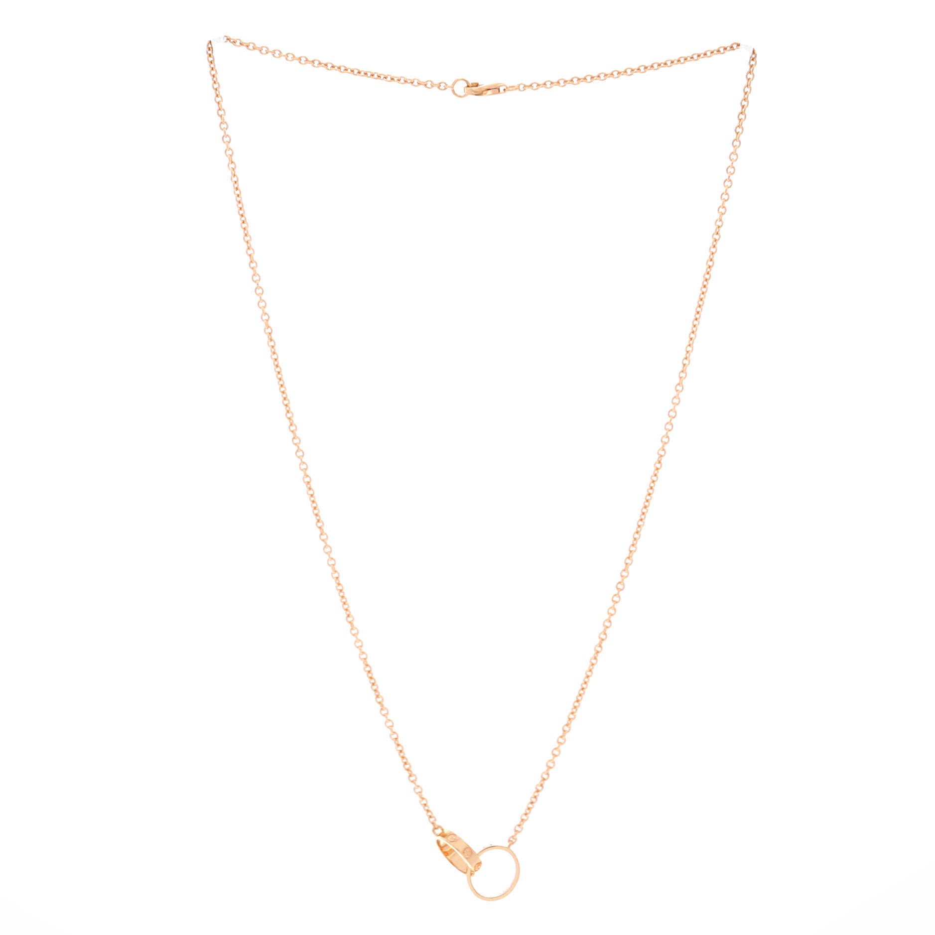 Love Interlocking Necklace 18K Rose Gold