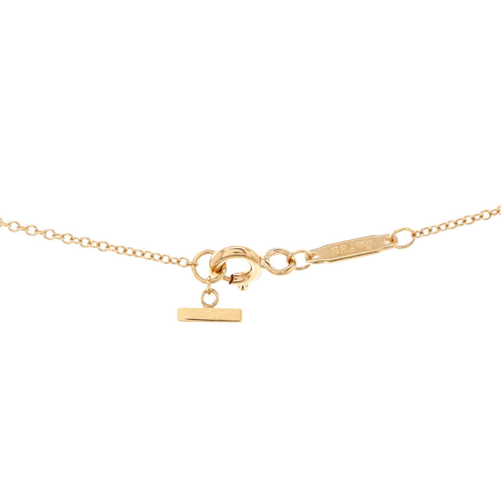 T Smile Pendant Necklace 18K Yellow Gold Small