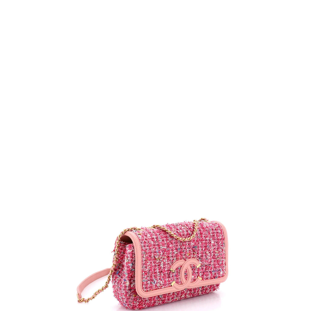 Filigree Flap Bag Quilted Tweed Small
