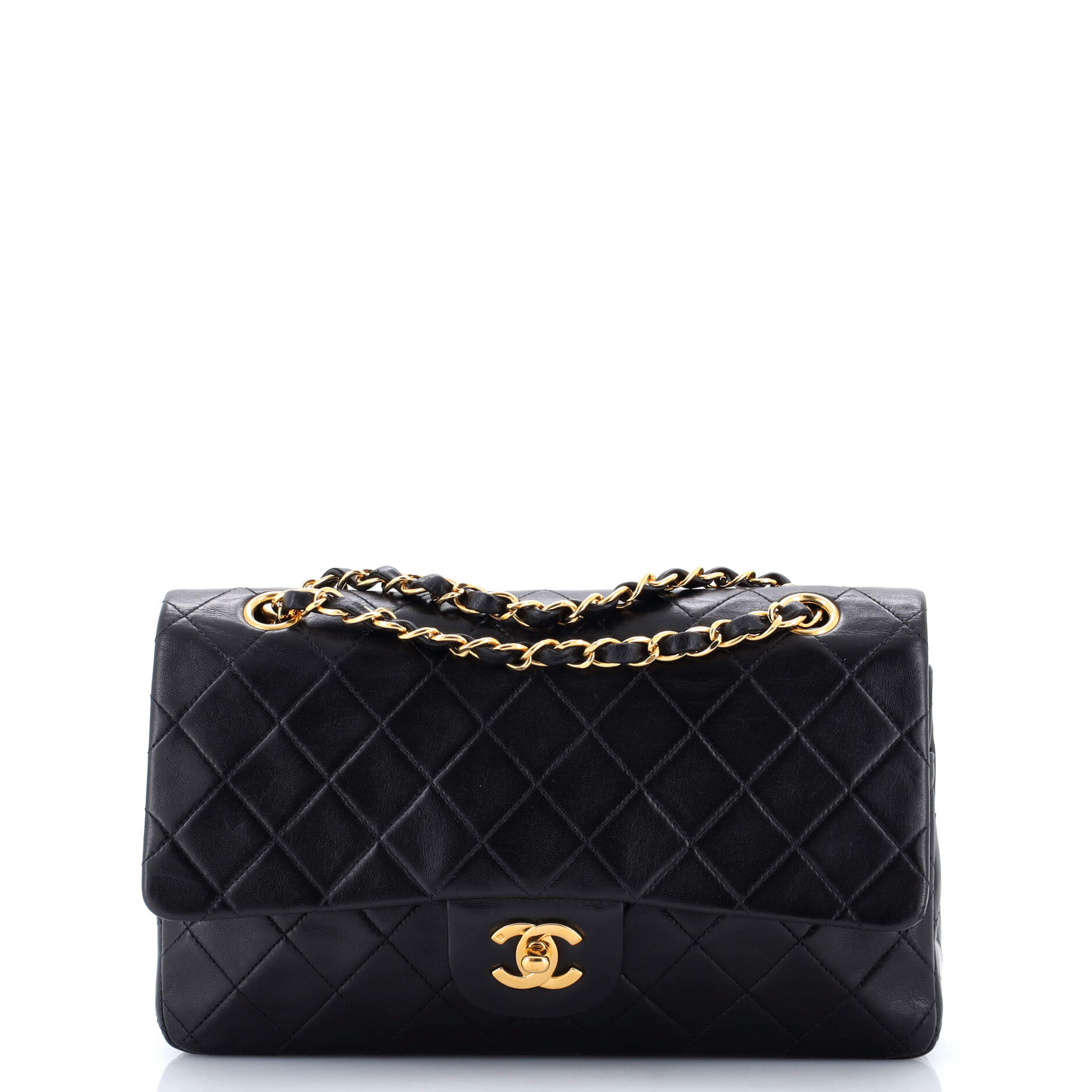 Vintage Classic Double Flap Bag Quilted Lambskin Medium