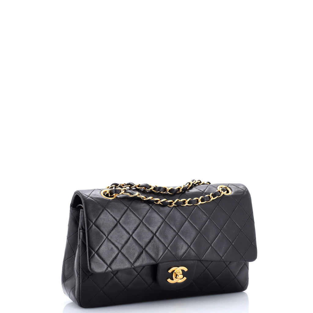 Vintage Classic Double Flap Bag Quilted Lambskin Medium