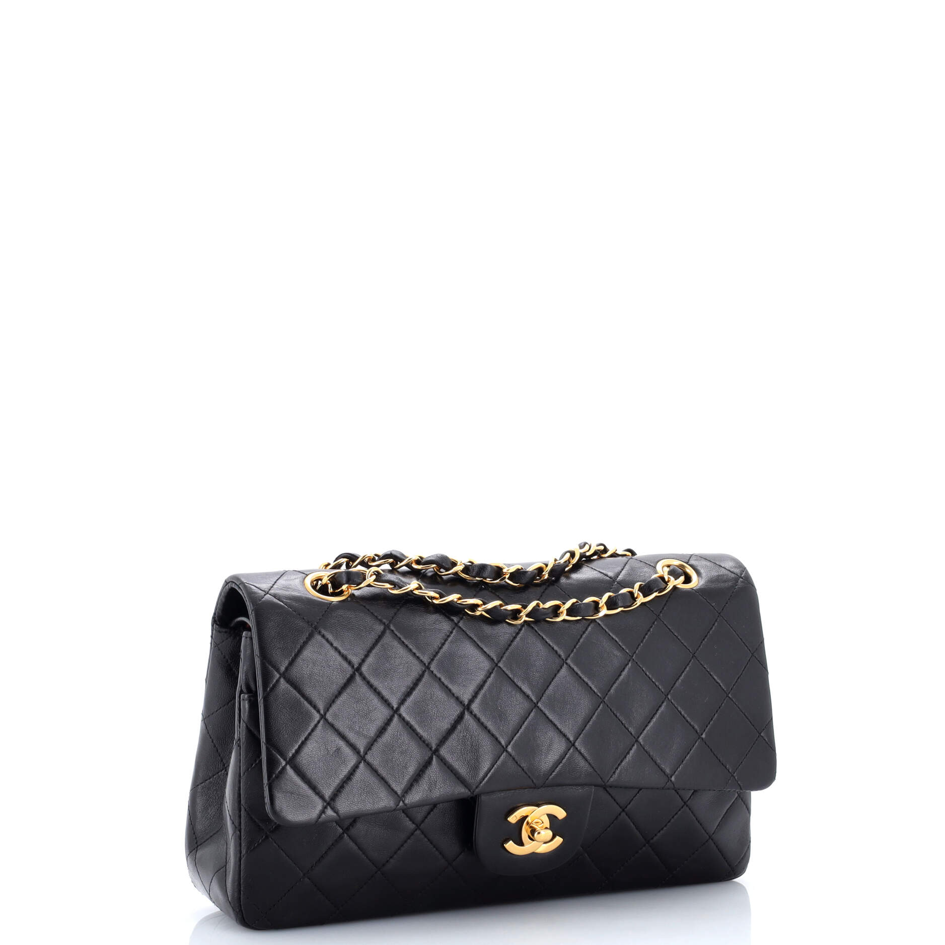 Vintage Classic Double Flap Bag Quilted Lambskin Medium