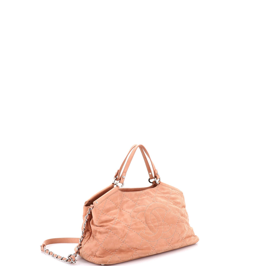 CC Sea Hit Tote Quilted Iridescent Calfskin Small