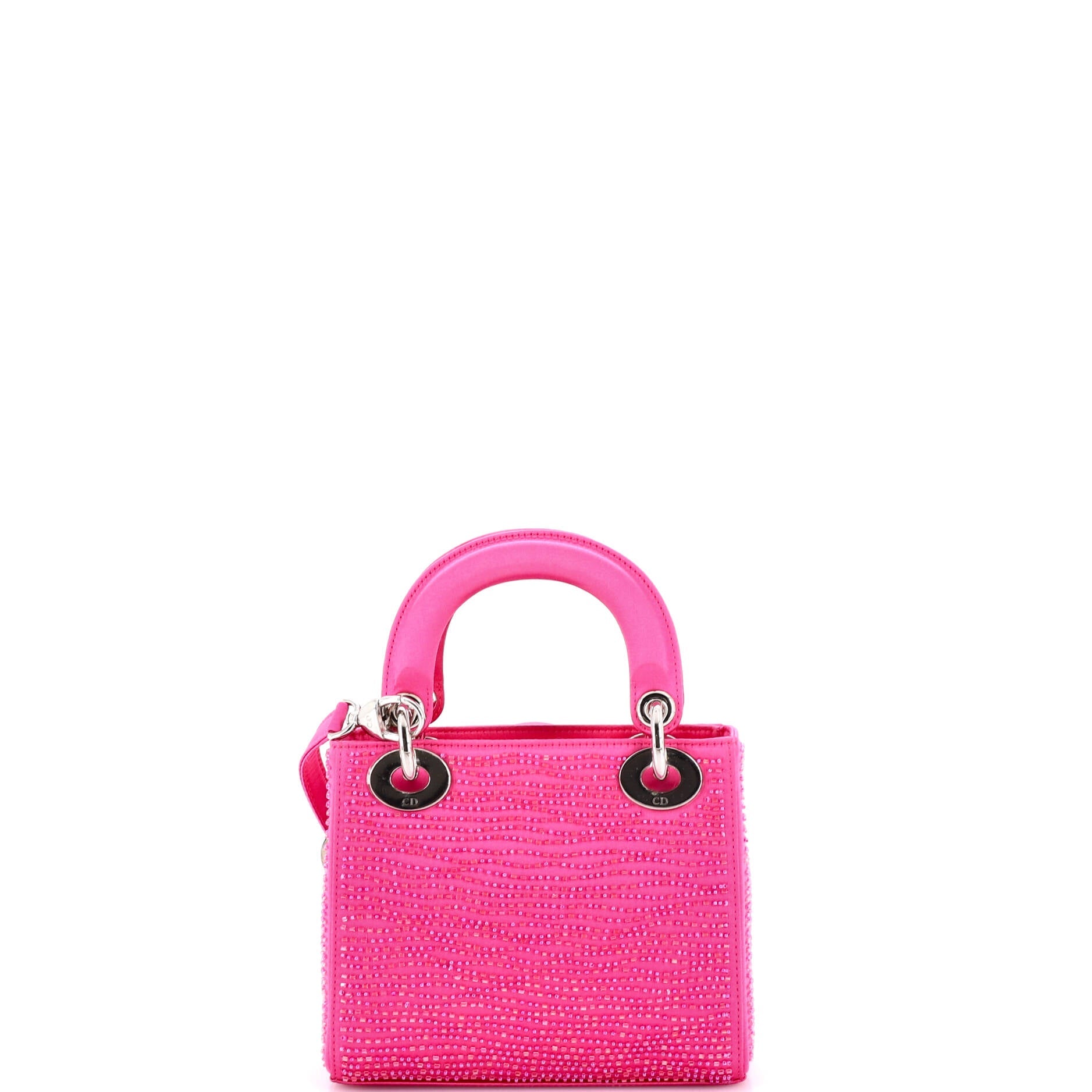 Lady Dior Bag Embellished Satin Mini
