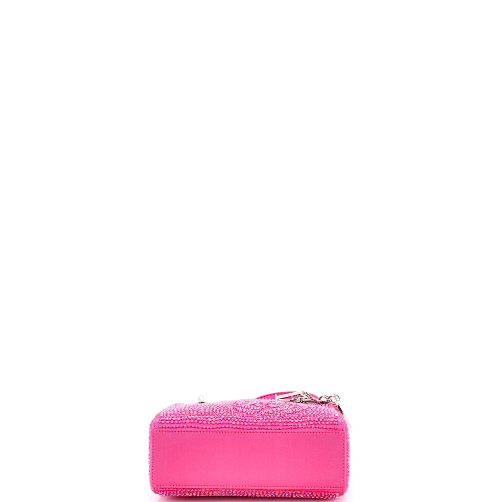 Lady Dior Bag Embellished Satin Mini