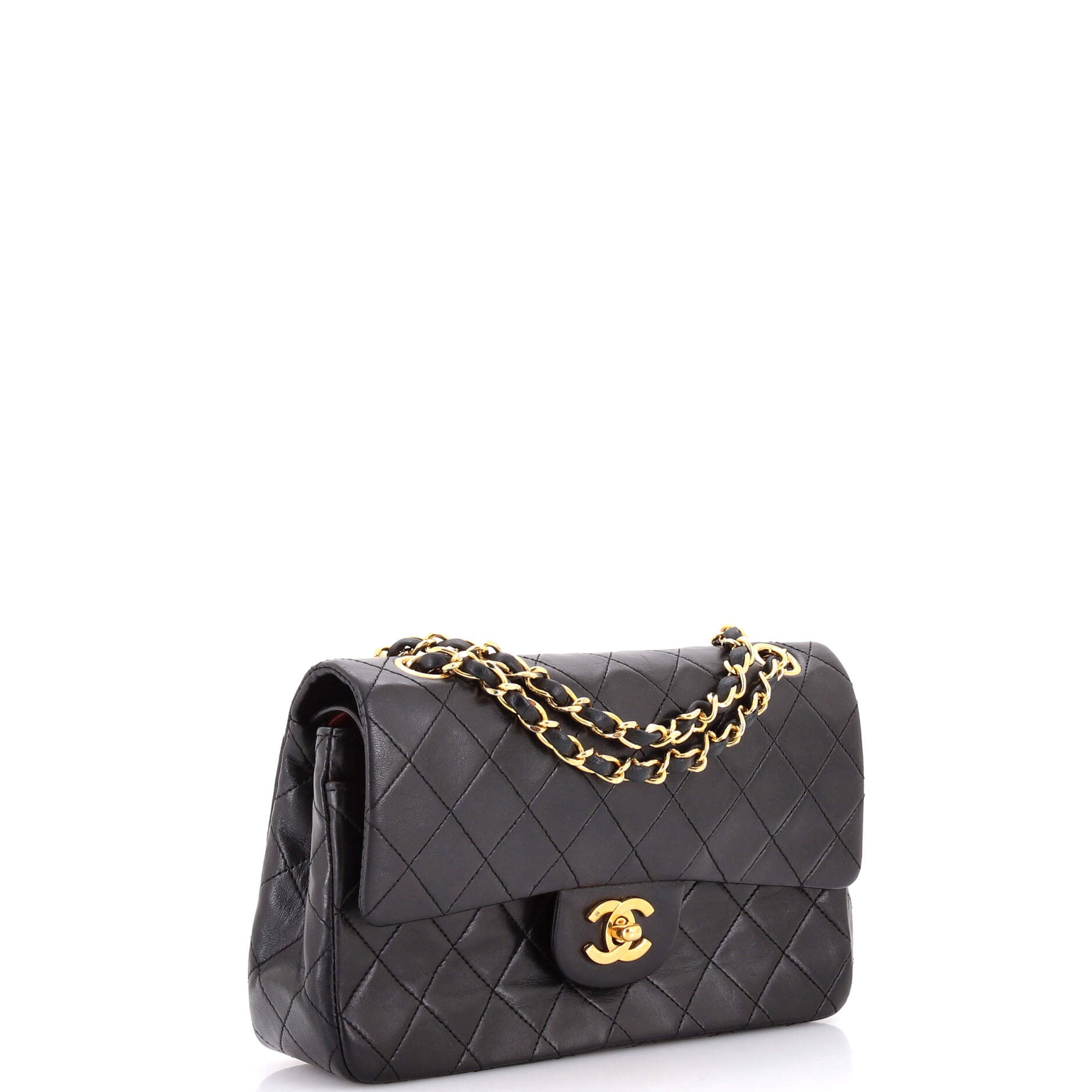 Vintage Classic Double Flap Bag Quilted Lambskin Medium