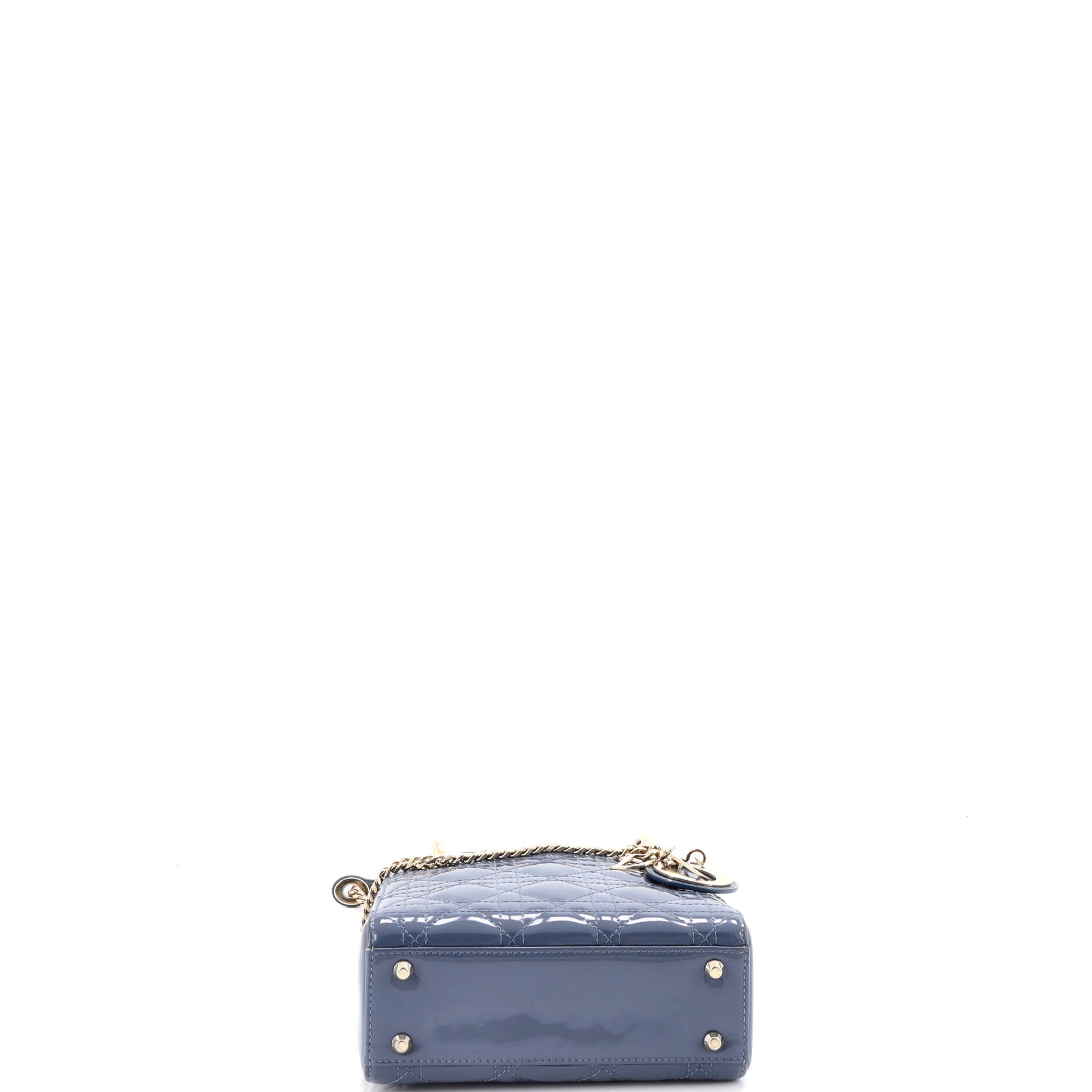 Lady Dior Chain Bag Cannage Quilt Patent Mini