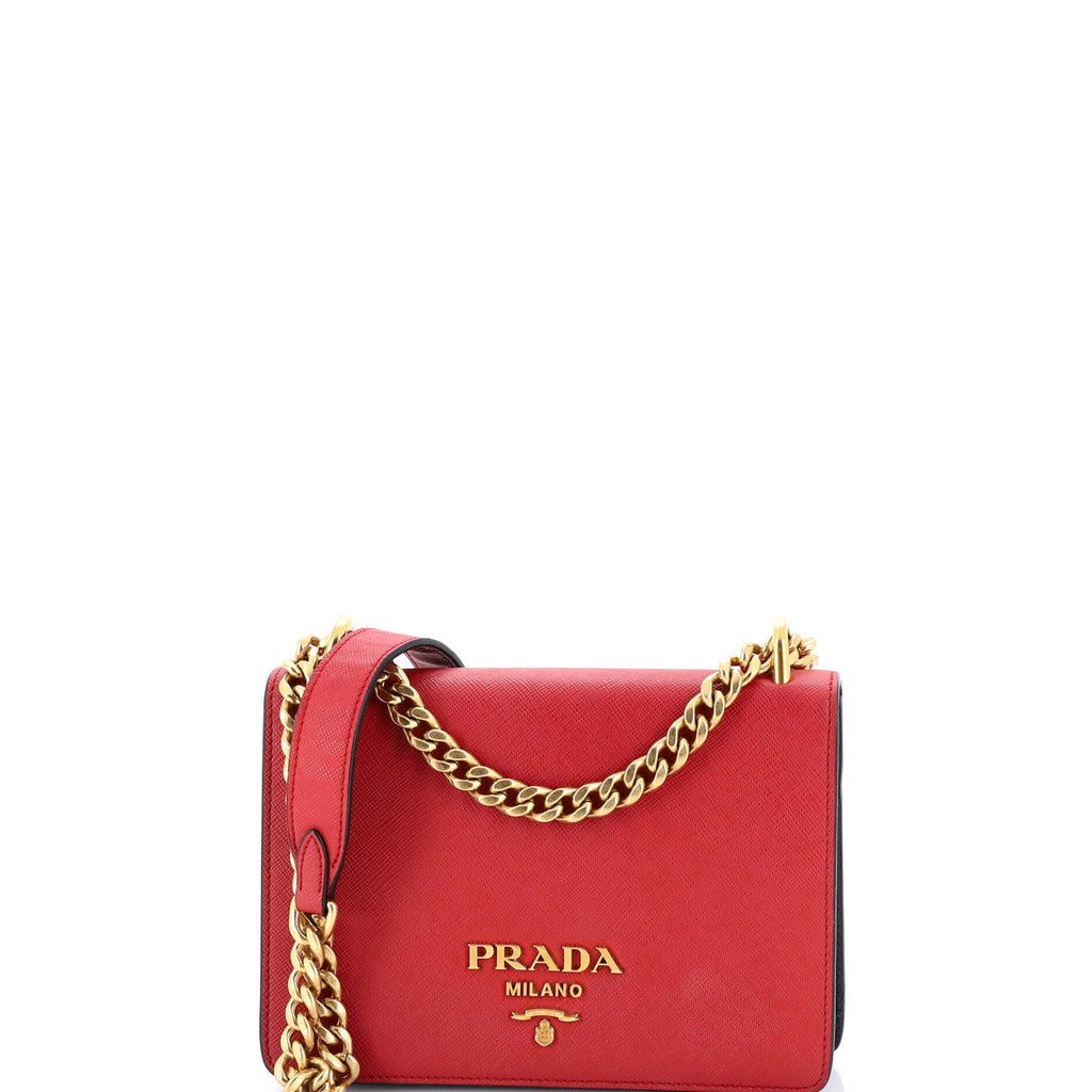 Chain Flap Bag Saffiano Leather Small