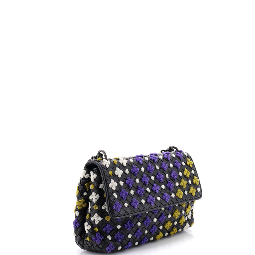Olimpia Crossbody Bag Embroidered Intrecciato Nappa Small