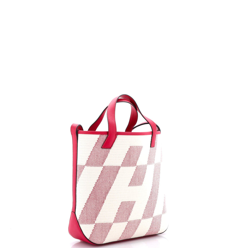 Cabas H en Biais Tote Canvas with Leather 27