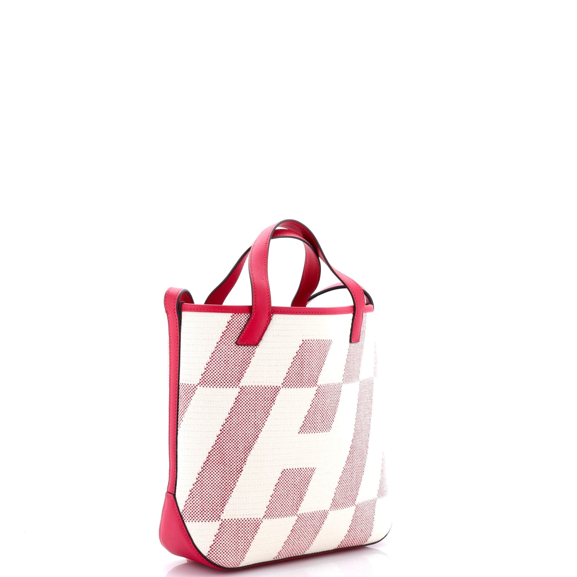 Cabas H en Biais Tote Canvas with Leather 27
