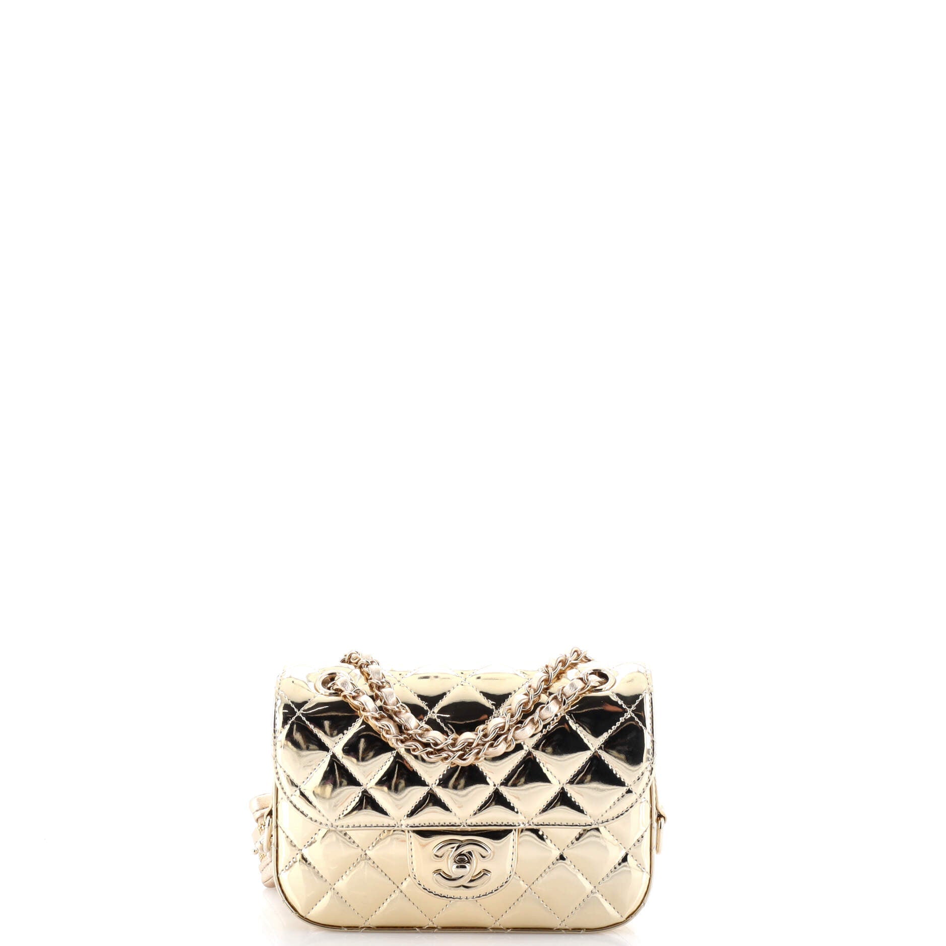 Classic Single Flap Bag with Star Coin Purse Quilted Metallic Leather Mini