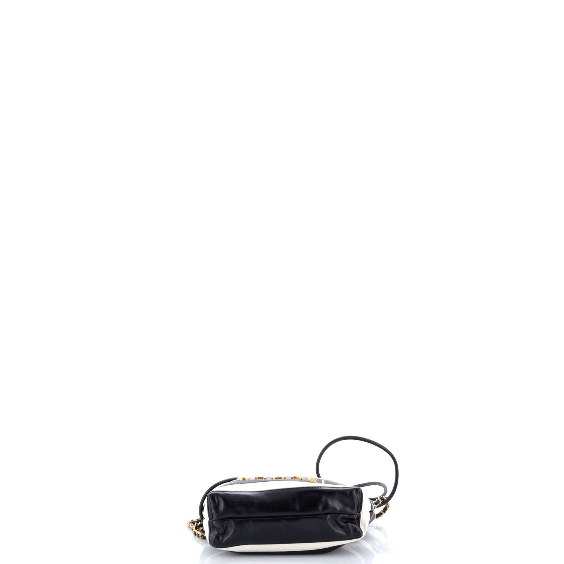 22 Chain Hobo Striped Shiny Calfskin Mini