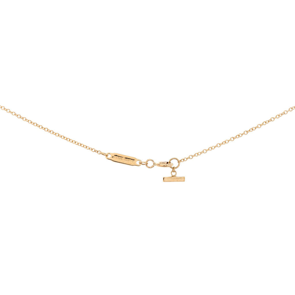 T Smile Pendant Necklace 18K Yellow Gold with Diamonds Mini
