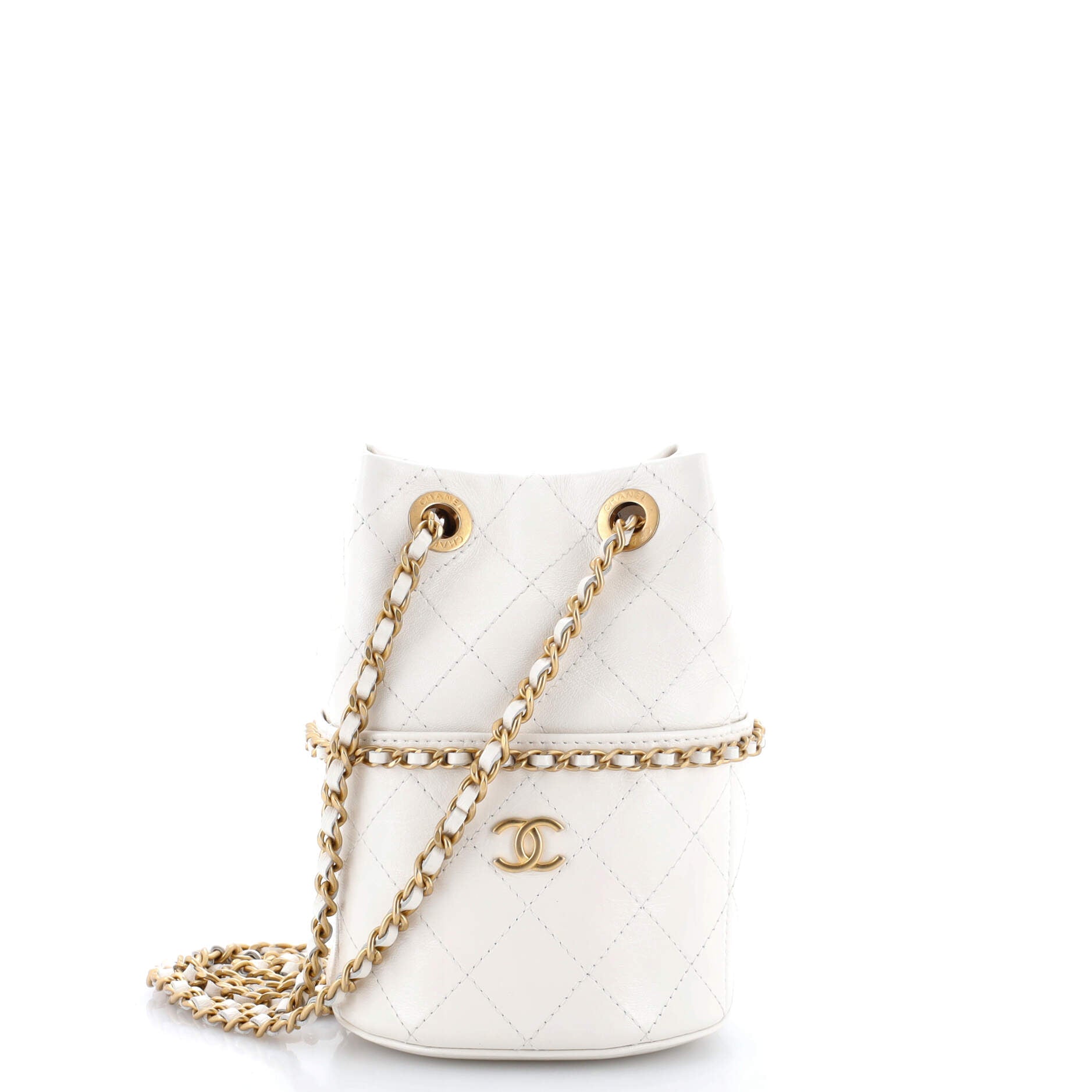 Nauticoco Bucket Bag Quilted Shiny Lambskin Mini