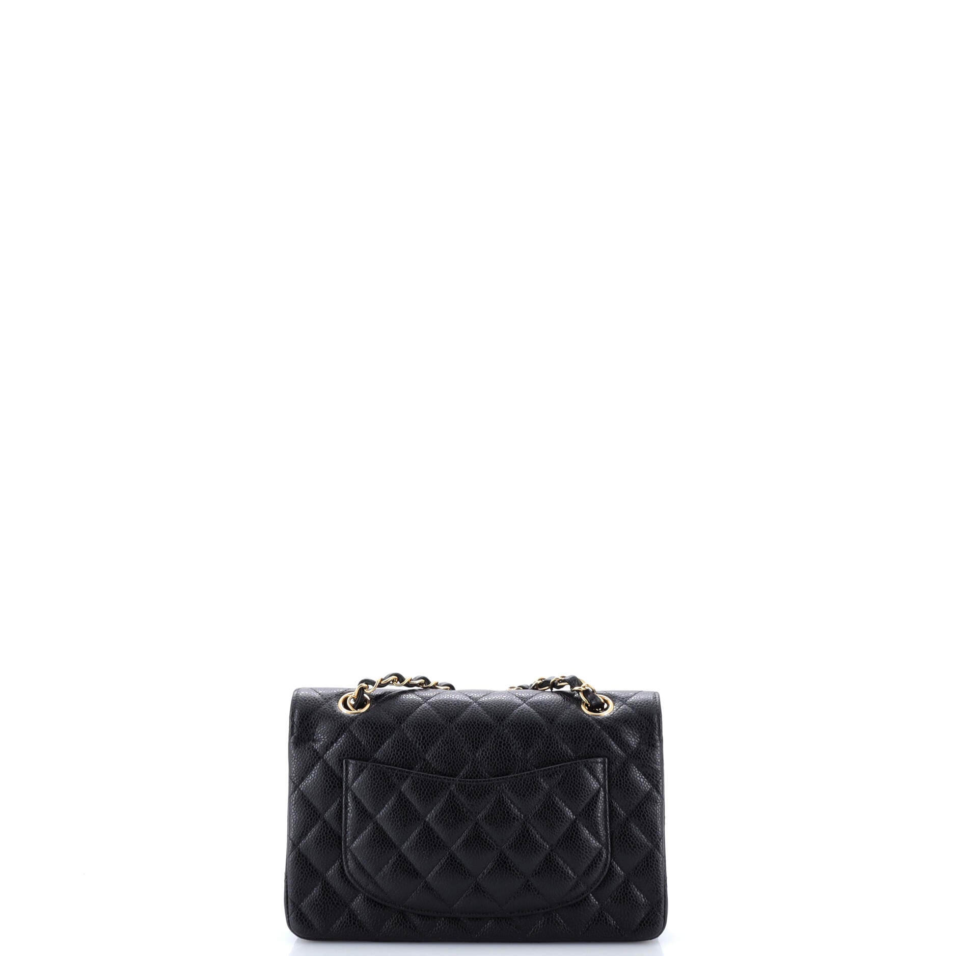 Classic Double Flap Bag Quilted Caviar Small