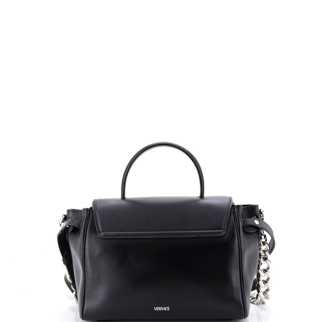 La Medusa Top Handle Bag Leather with Zipper Detail Medium