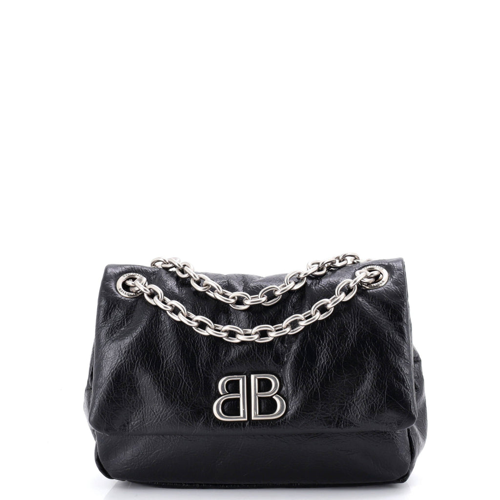 Monaco Chain Flap Shoulder Bag Leather Mini