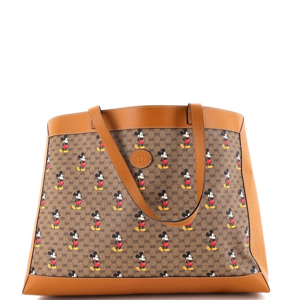 Disney Mickey Mouse Soft Open Tote Printed Mini GG Coated Canvas Medium