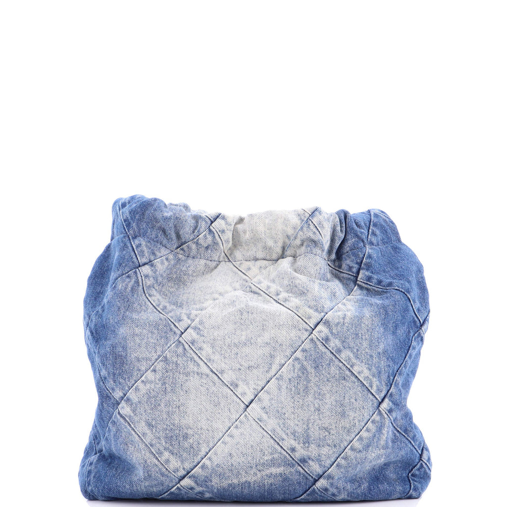22 Chain Hobo Quilted Denim Small