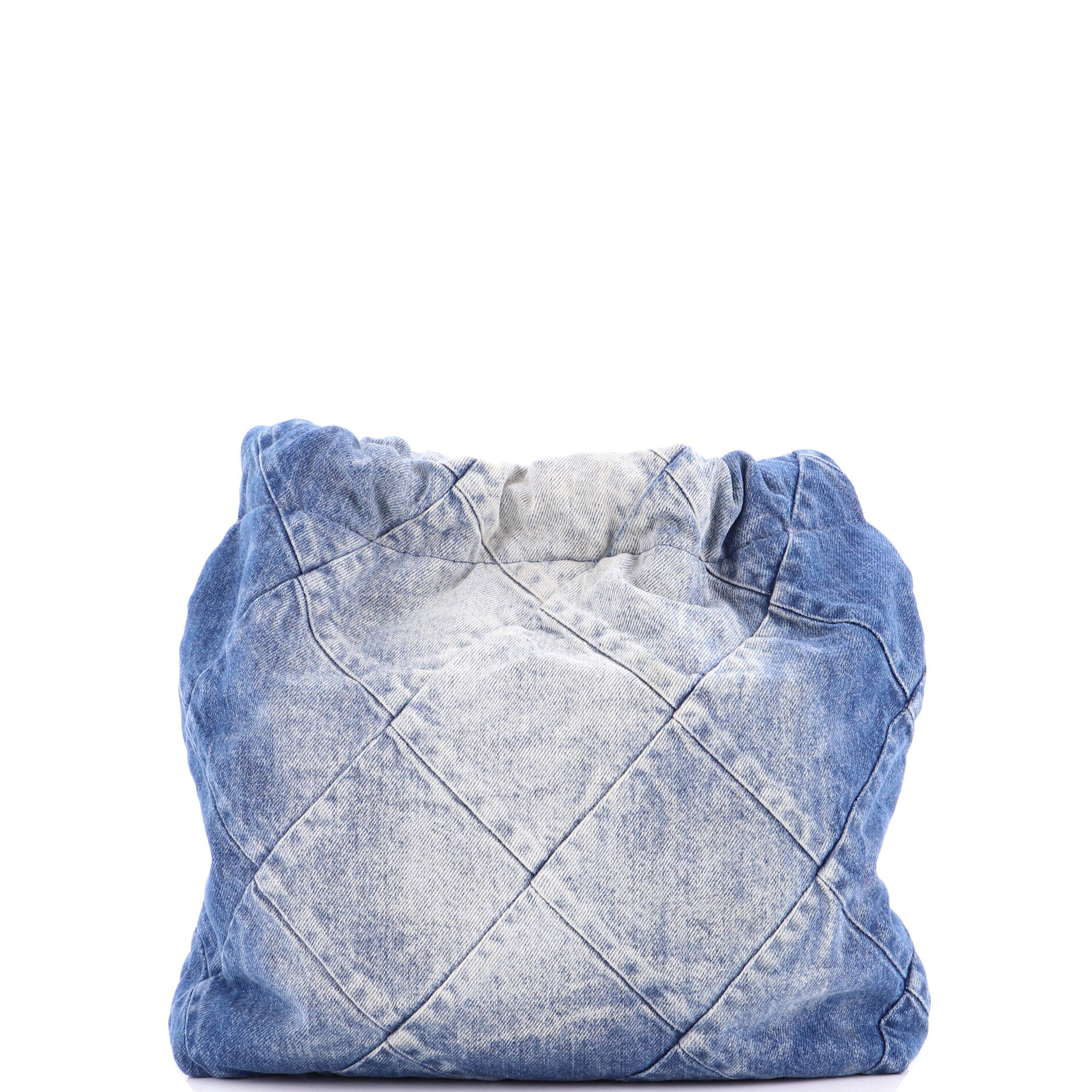 22 Chain Hobo Quilted Denim Small