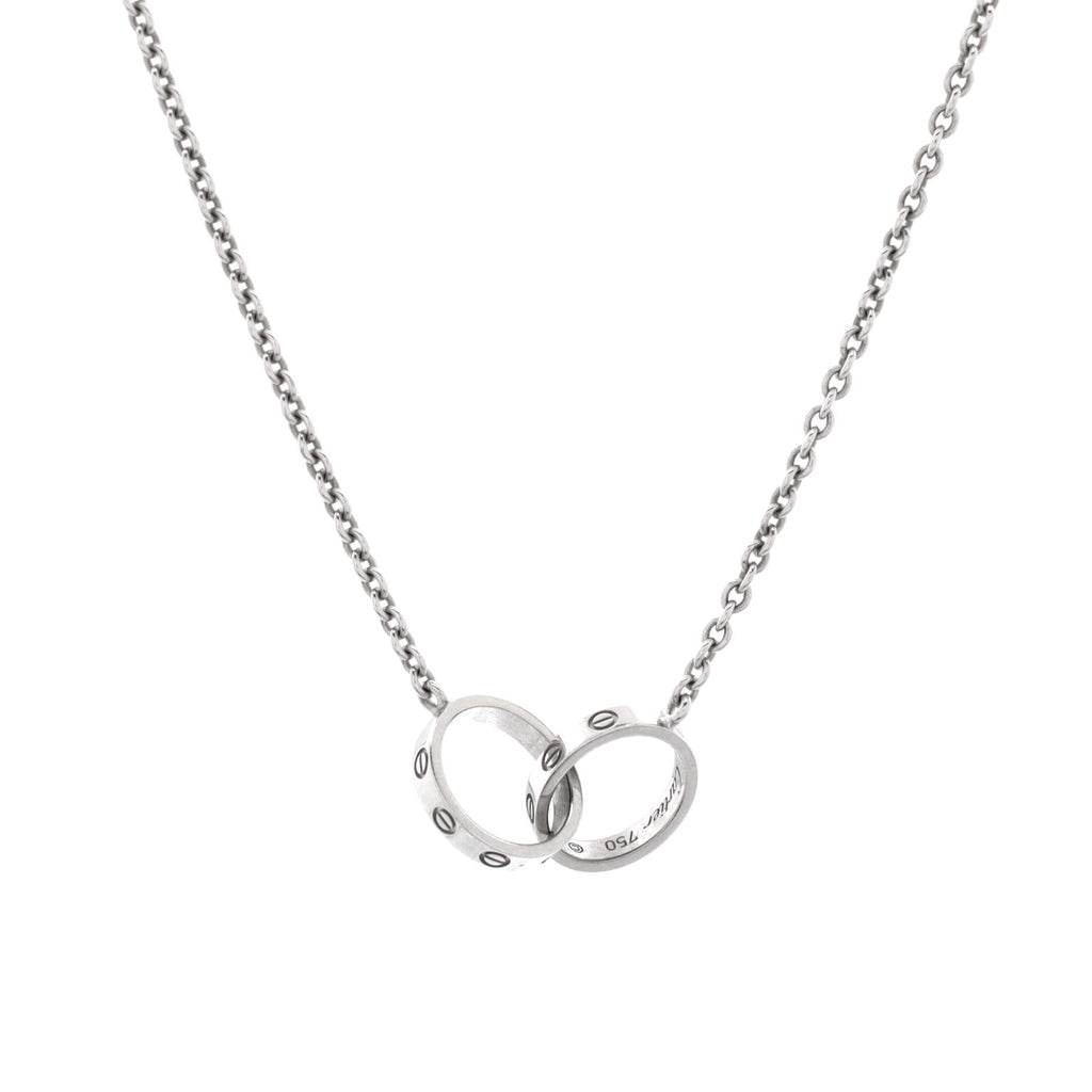 Love Interlocking Necklace 18K White Gold
