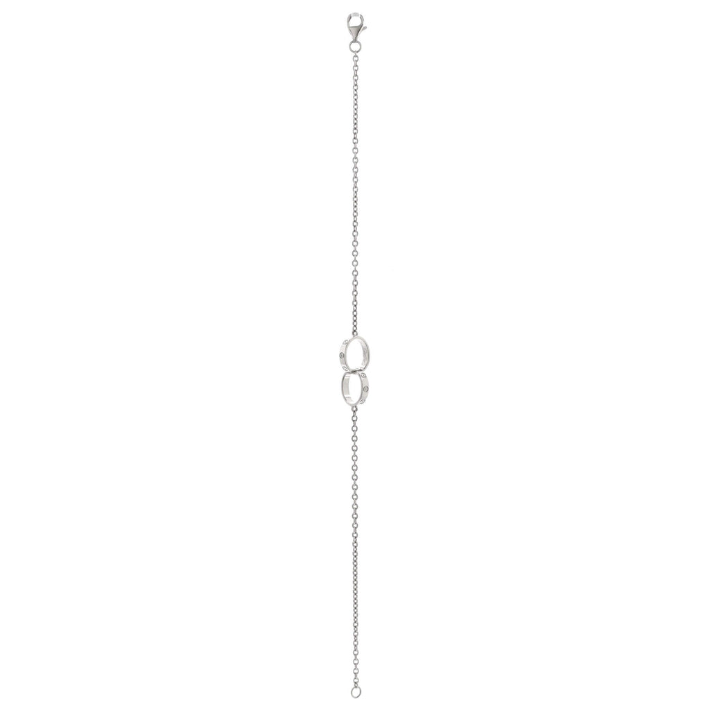Love Interlocking Bracelet 18K White Gold