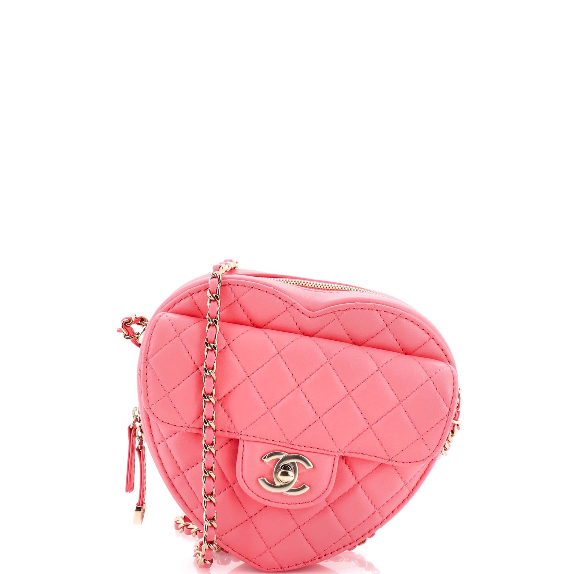 CC in Love Heart Bag Quilted Lambskin