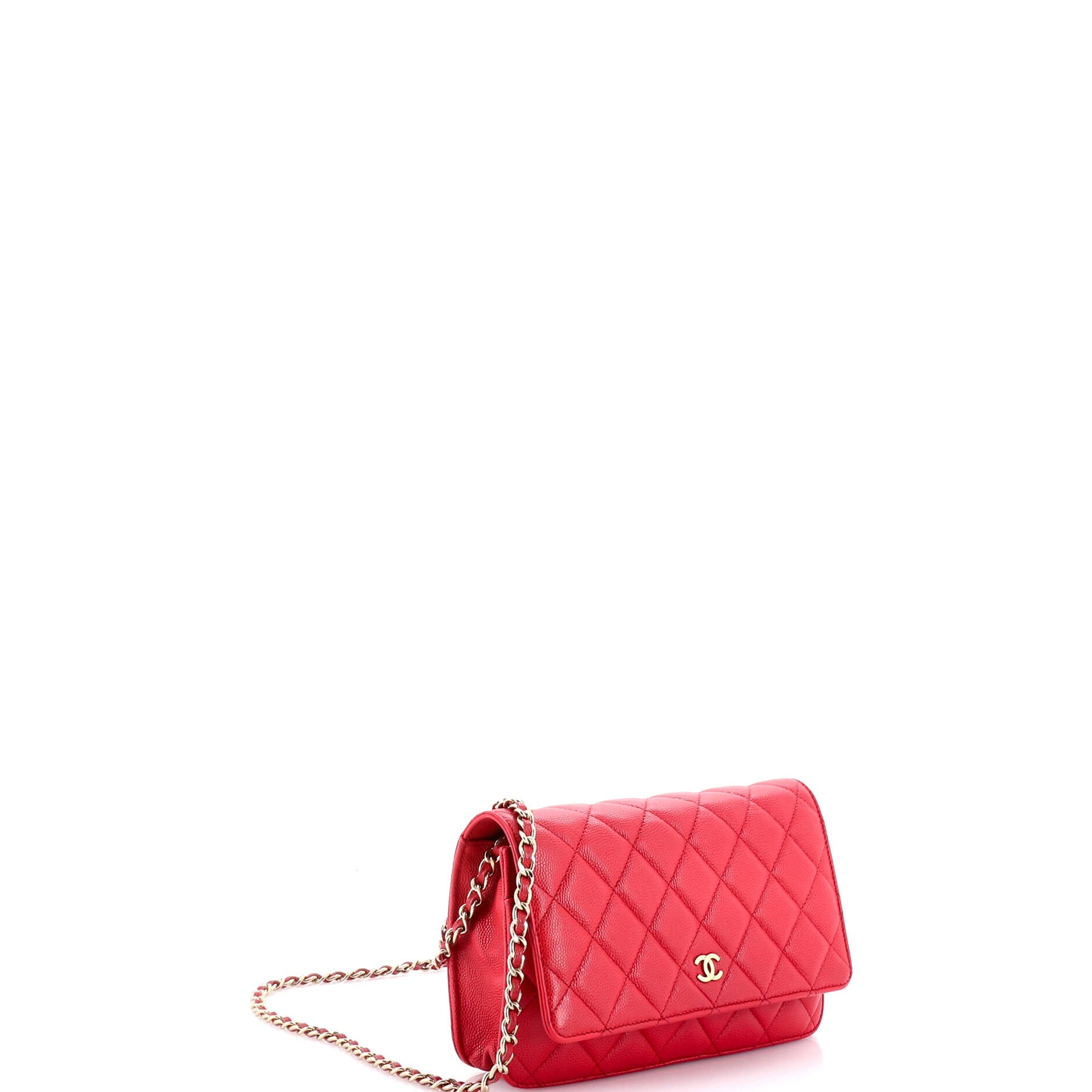 Wallet on Chain Quilted Caviar