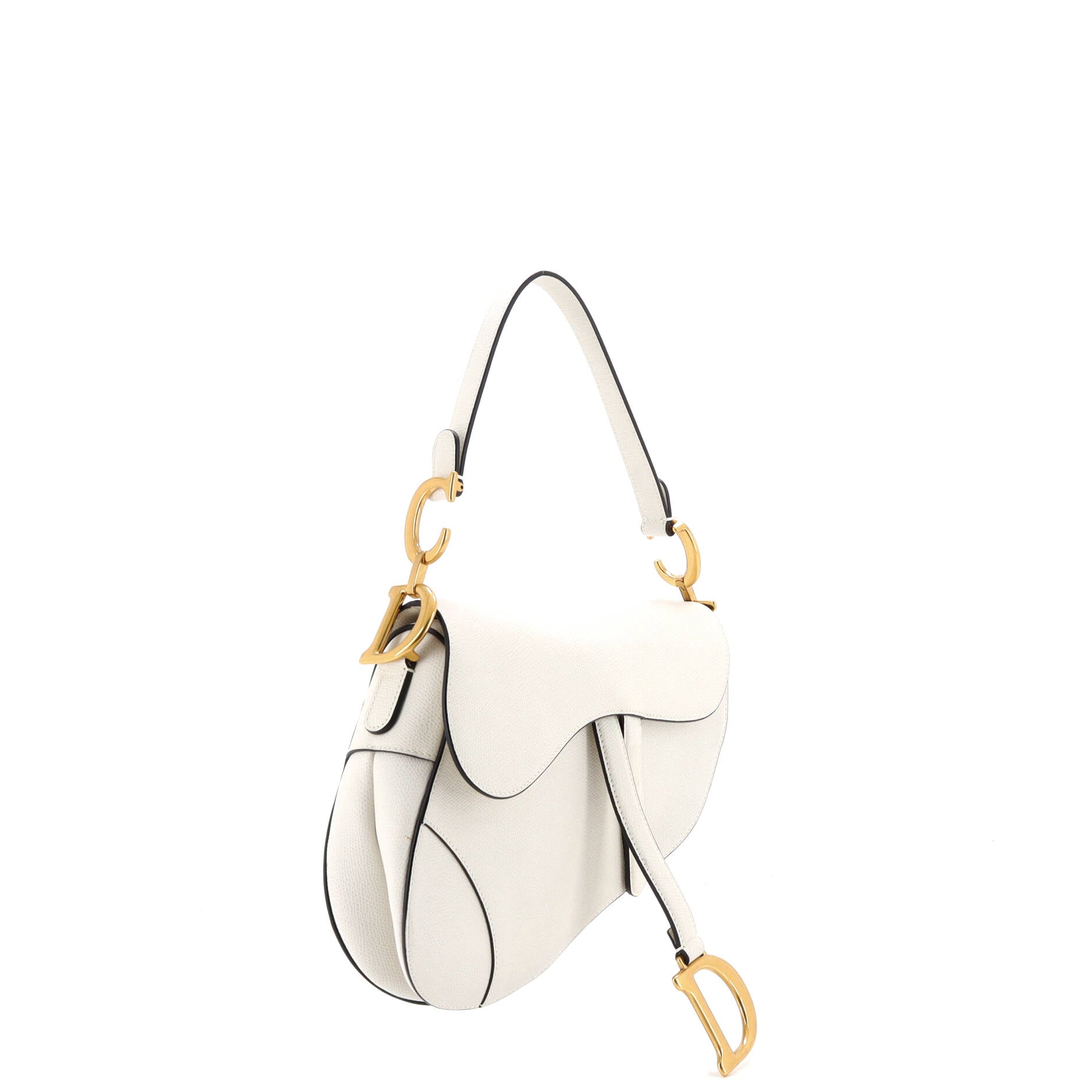 Saddle Handbag with Strap Leather Medium