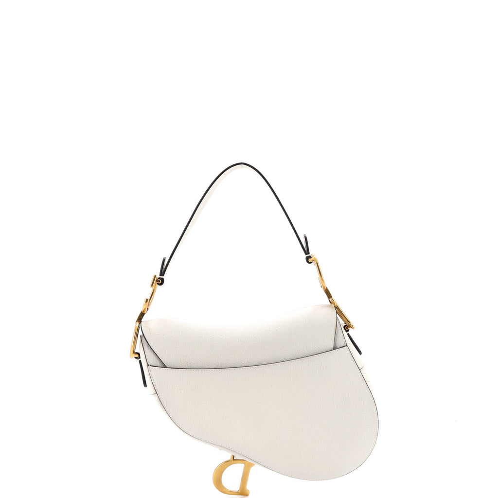 Saddle Handbag with Strap Leather Medium