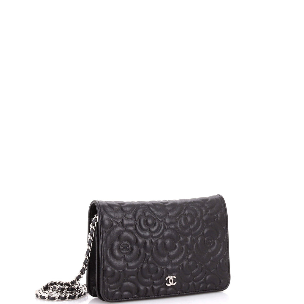 Wallet on Chain Camellia Goatskin