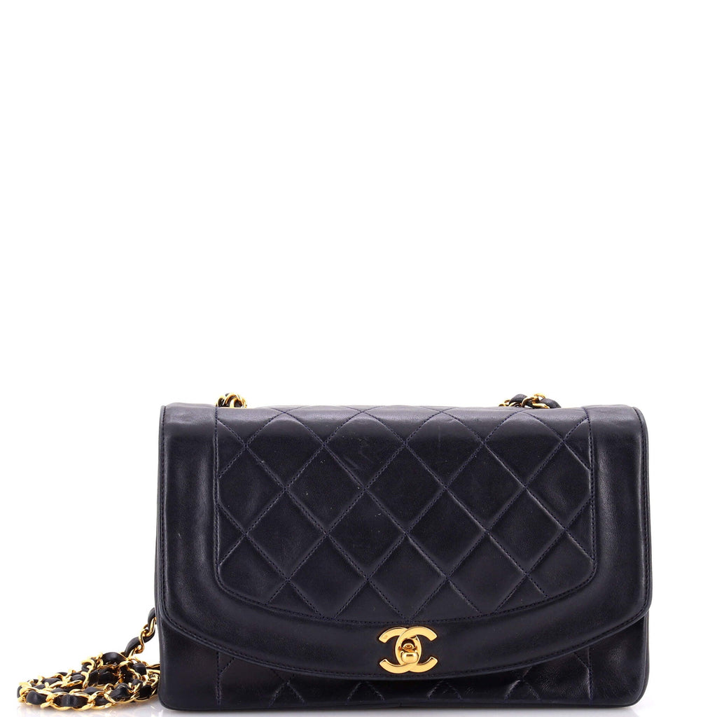 Vintage Diana Flap Bag Quilted Lambskin Medium