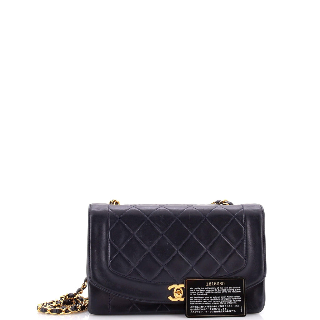 Vintage Diana Flap Bag Quilted Lambskin Medium