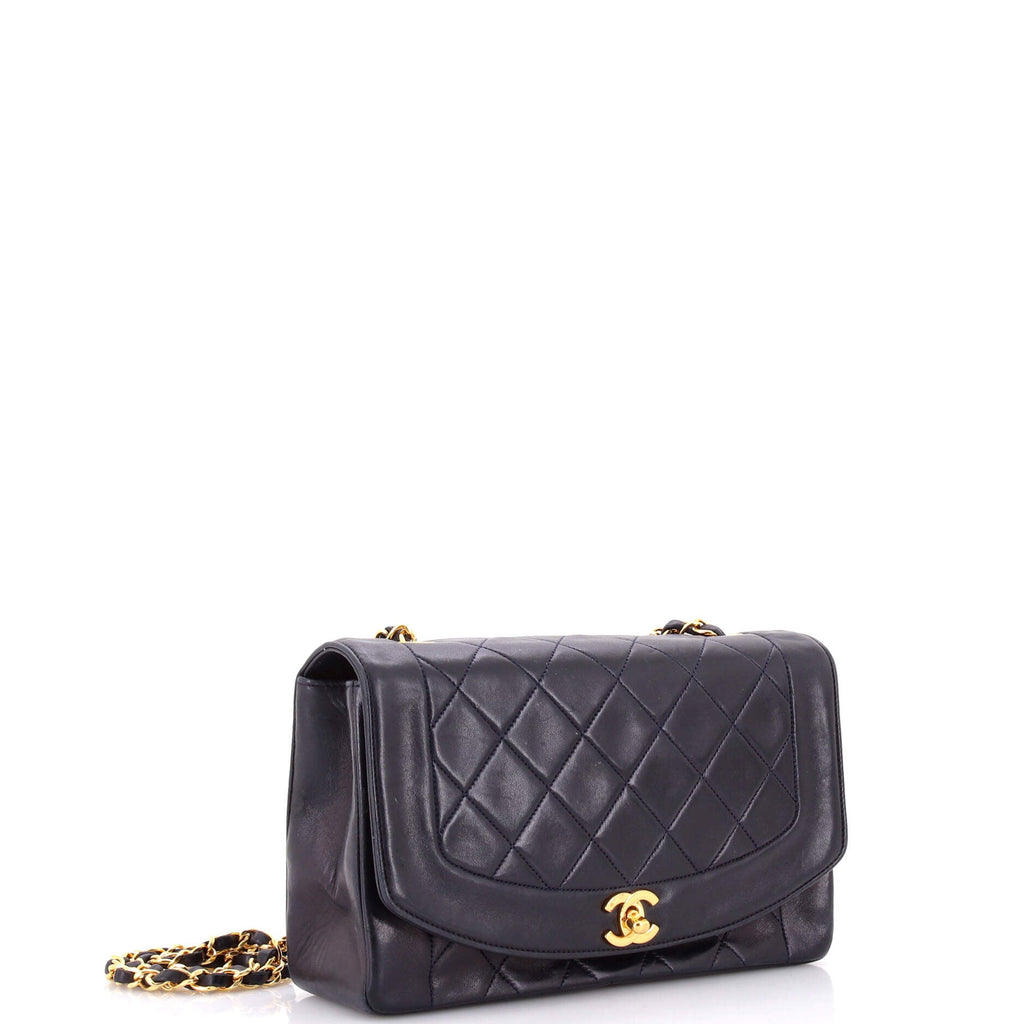 Vintage Diana Flap Bag Quilted Lambskin Medium