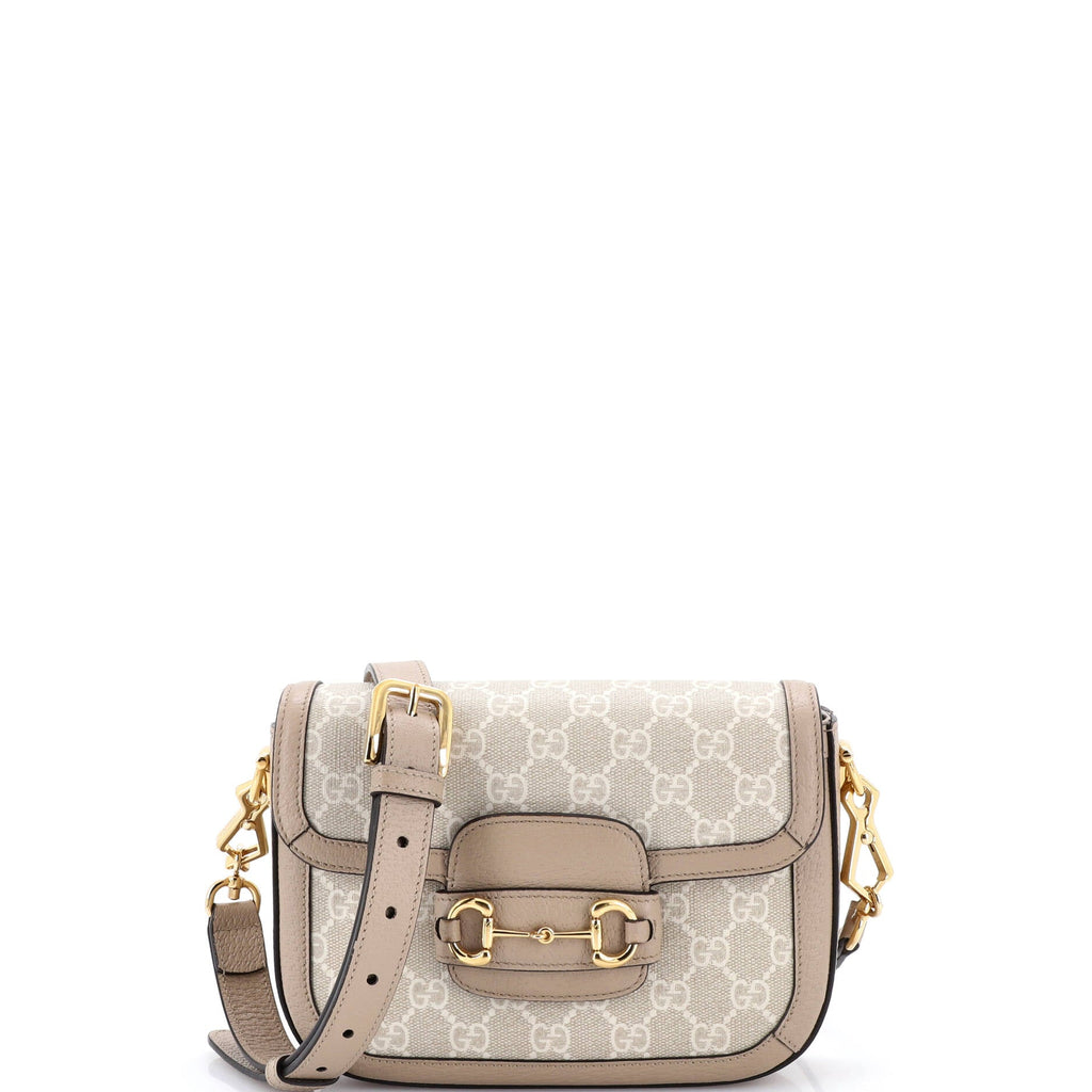 Horsebit 1955 Shoulder Bag GG Coated Canvas with Leather Mini