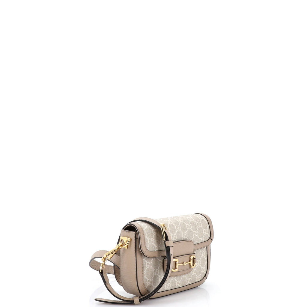 Horsebit 1955 Shoulder Bag GG Coated Canvas with Leather Mini
