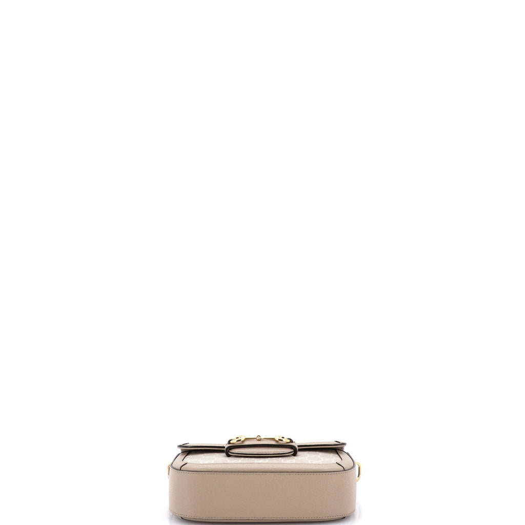 Horsebit 1955 Shoulder Bag GG Coated Canvas with Leather Mini