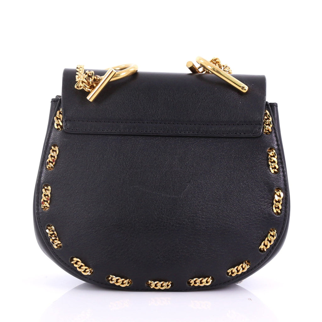 Drew Crossbody Bag Chain Embellished Leather Mini