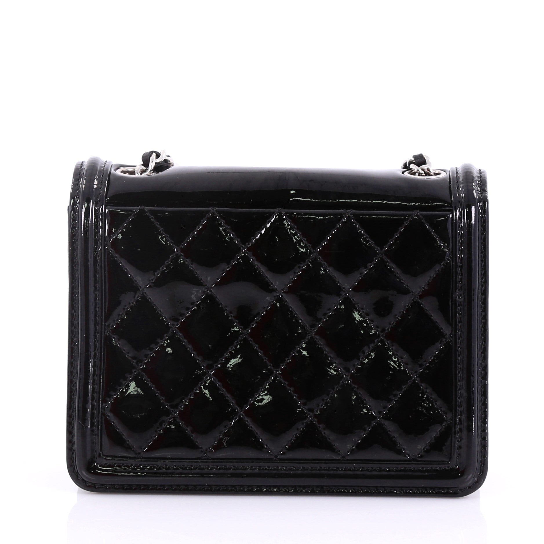 Boy Brick Flap Bag Striped Patent and Plexiglass Mini