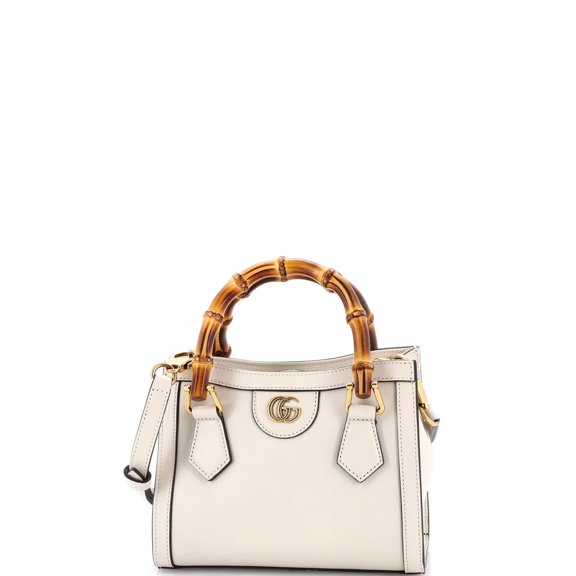 Diana NM Bamboo Handle Tote Leather Mini