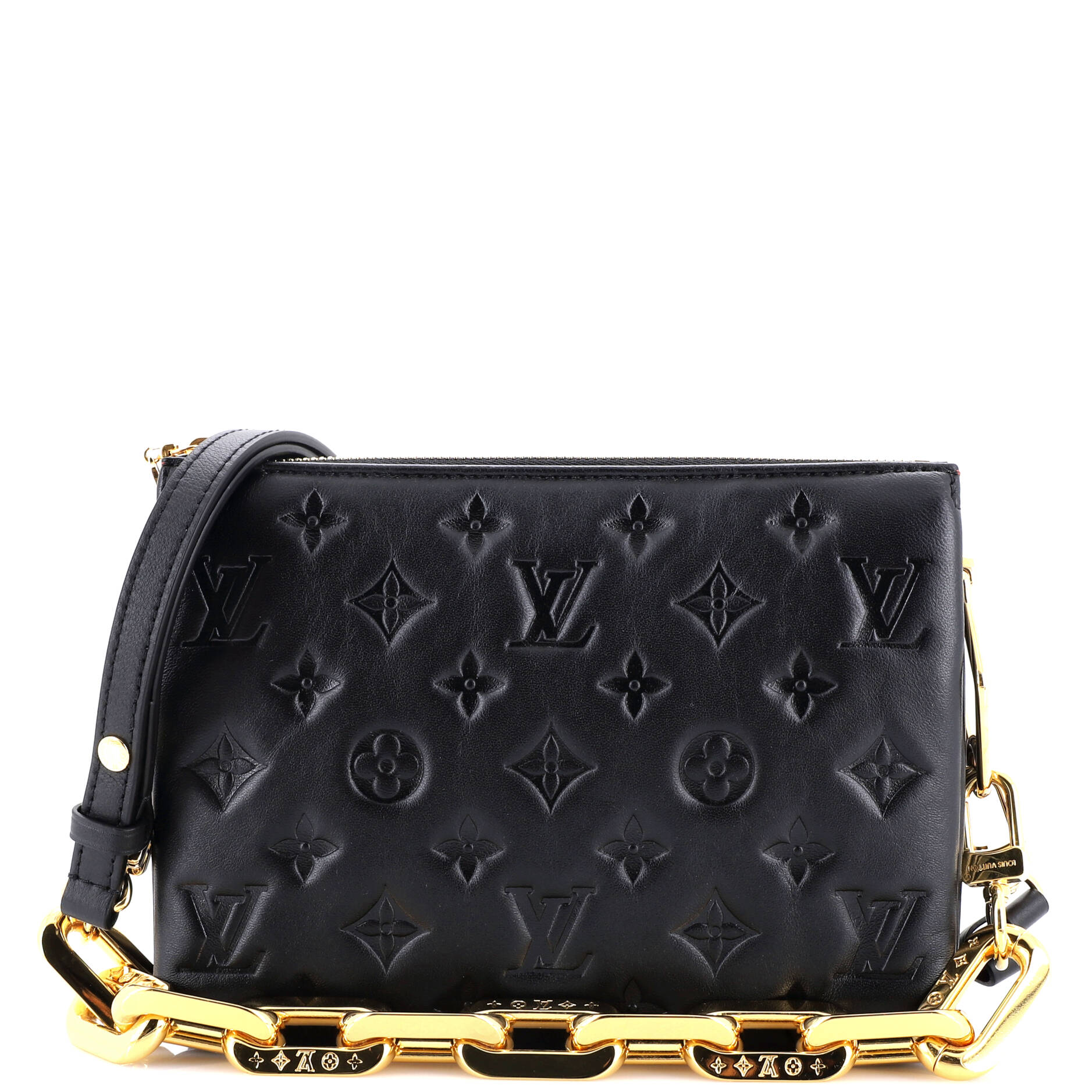 Coussin Bag Monogram Embossed Lambskin BB
