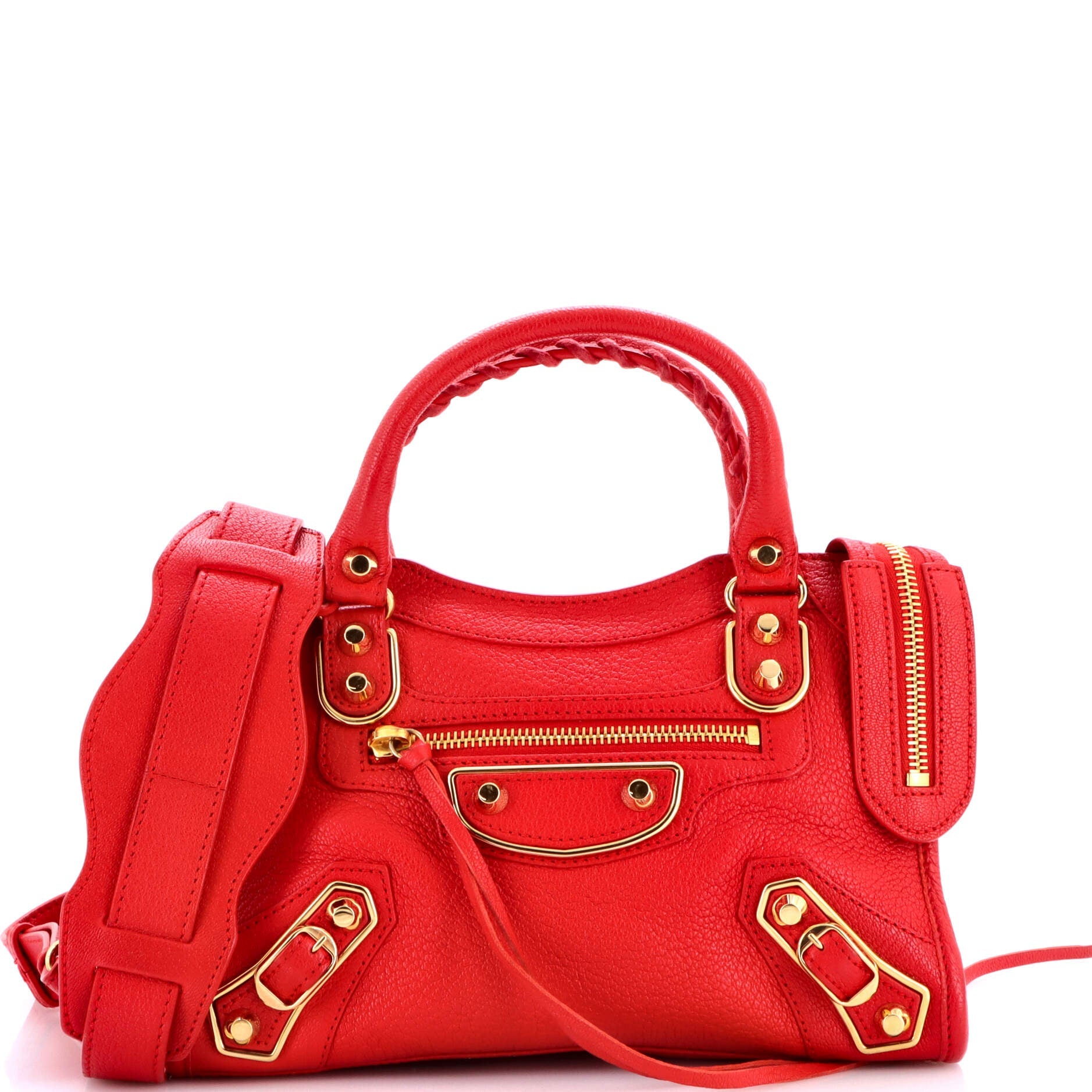 City Classic Metallic Edge Bag Leather Mini