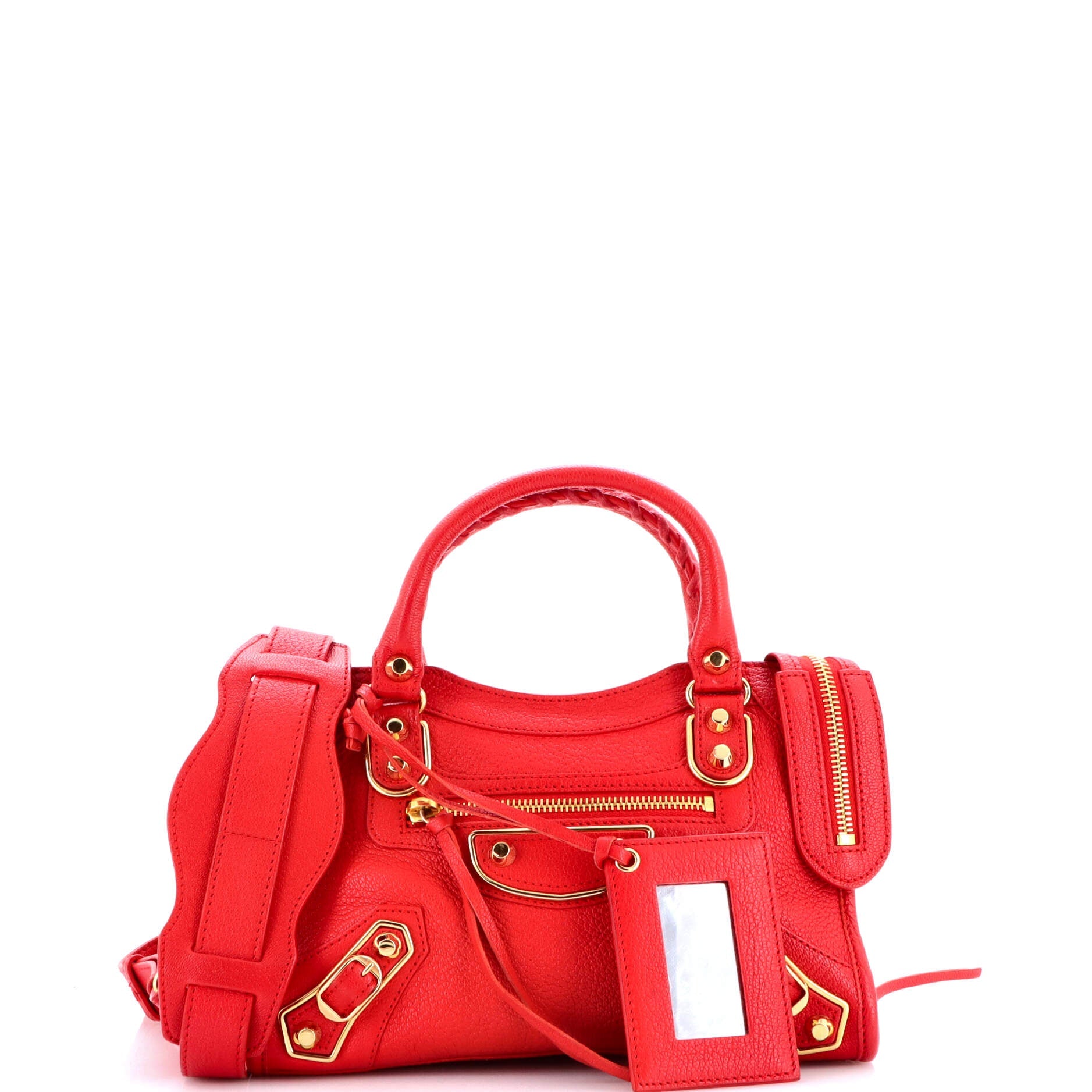 City Classic Metallic Edge Bag Leather Mini