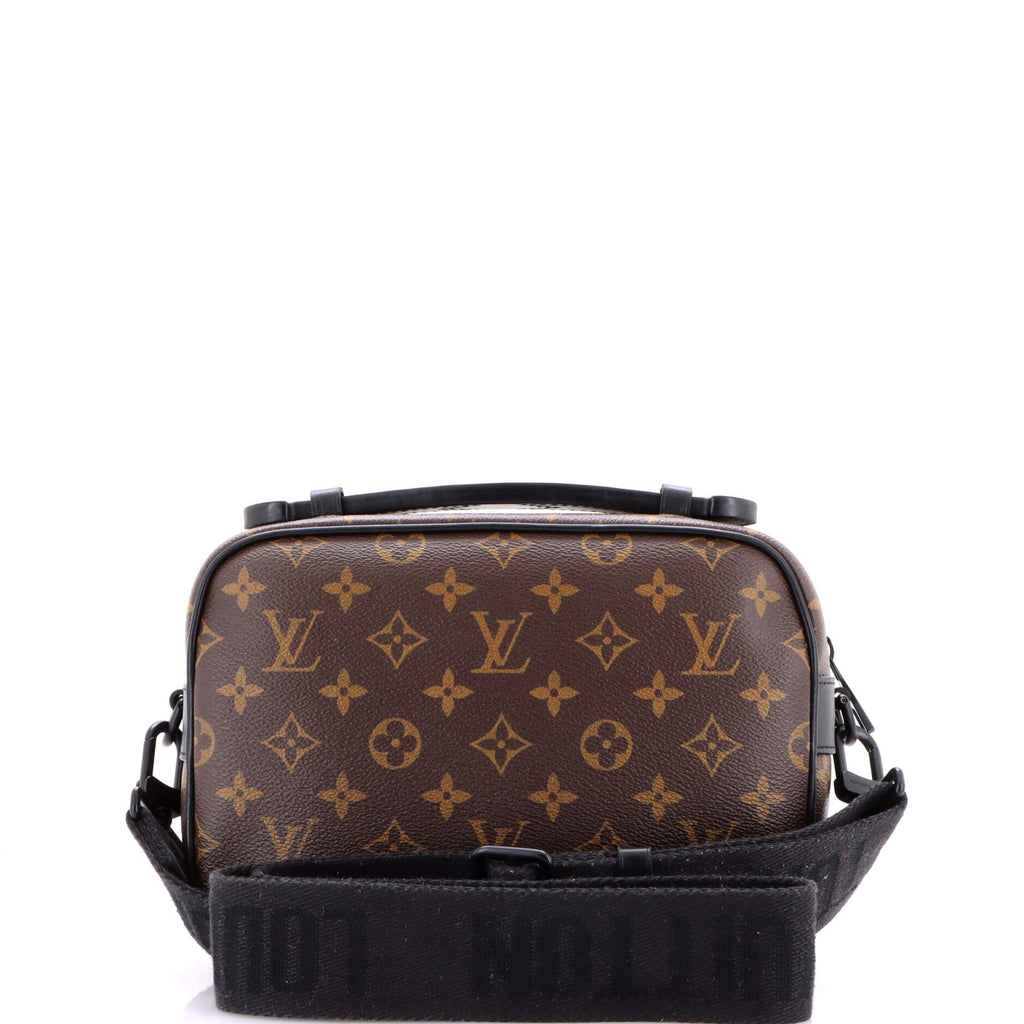 S Lock Sling Bag Macassar Monogram Canvas