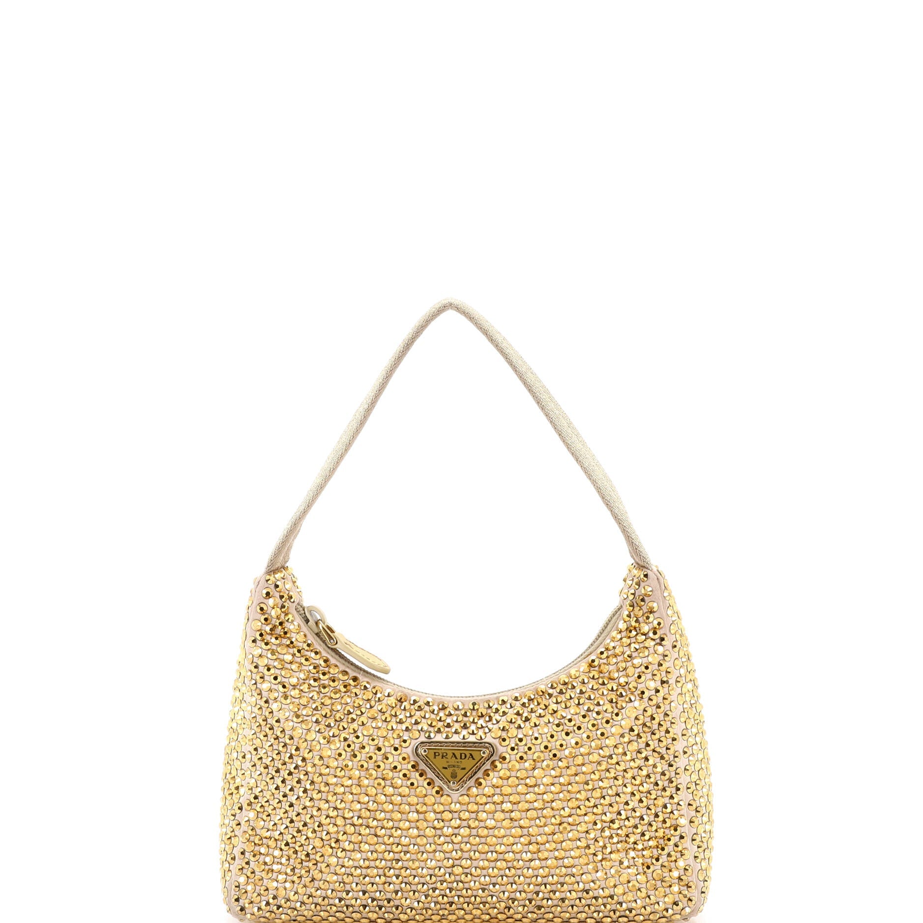 Re-Edition 2000 Hobo Crystal Embellished Satin Mini