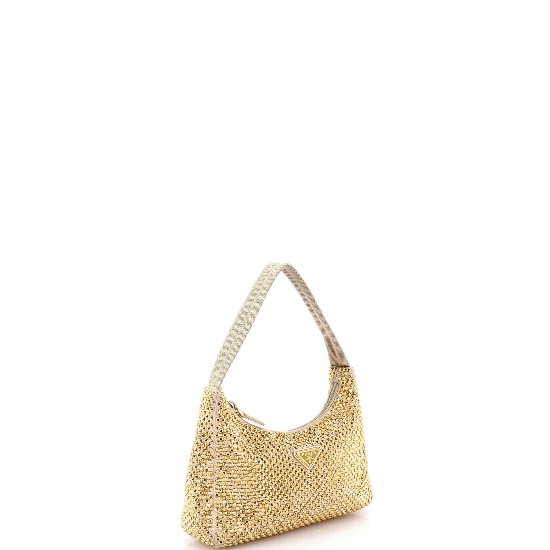 Re-Edition 2000 Hobo Crystal Embellished Satin Mini