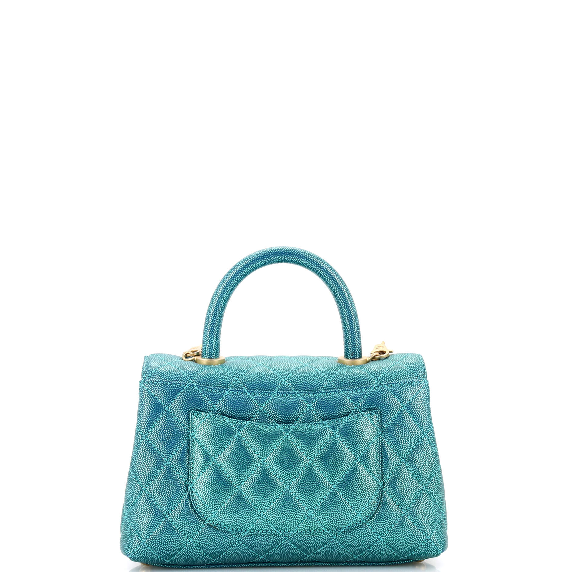 Coco Top Handle Bag Quilted Caviar Mini