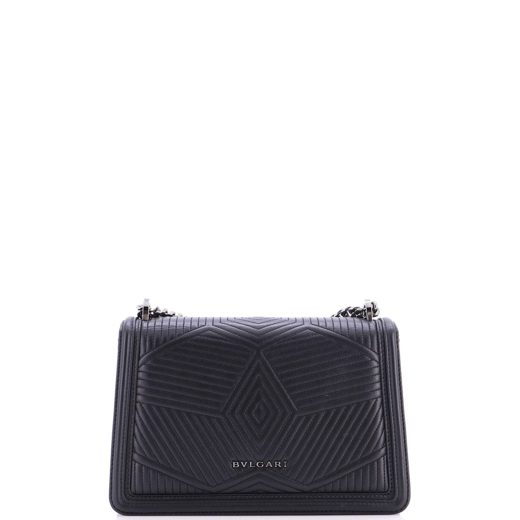 Serpenti Diamond Blast Shoulder Bag Quilted Leather Small