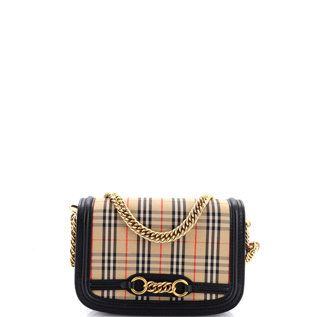Link Flap Bag 1983 Knight Check Canvas Small